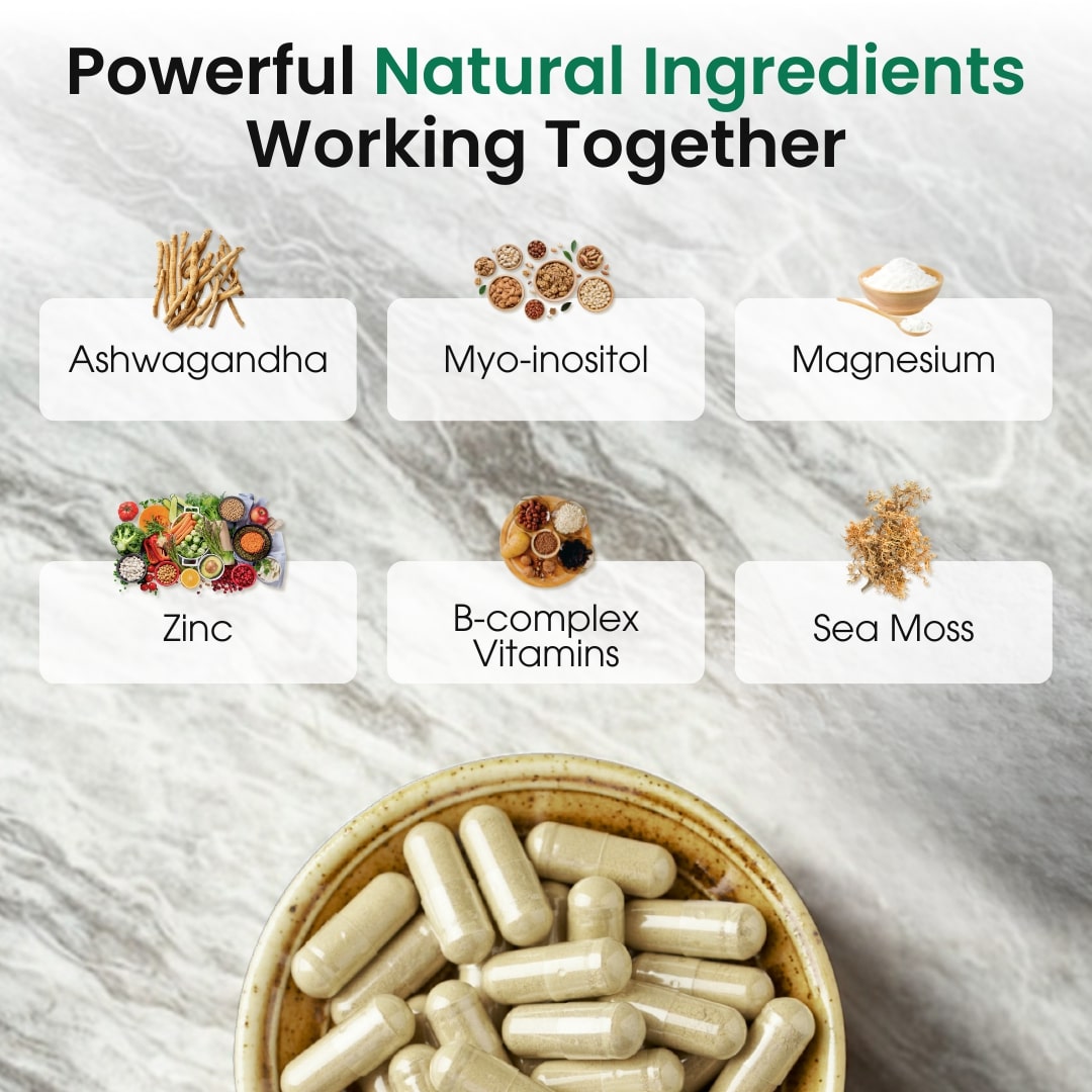 Soothe and Smooth Bundle: Cortisol 60 and Myo-Inositol 90 Capsules Supplement Bundle