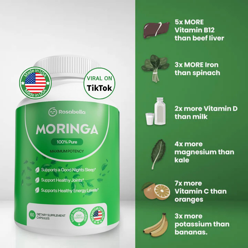 Rosabella Moringa Powder Capsules