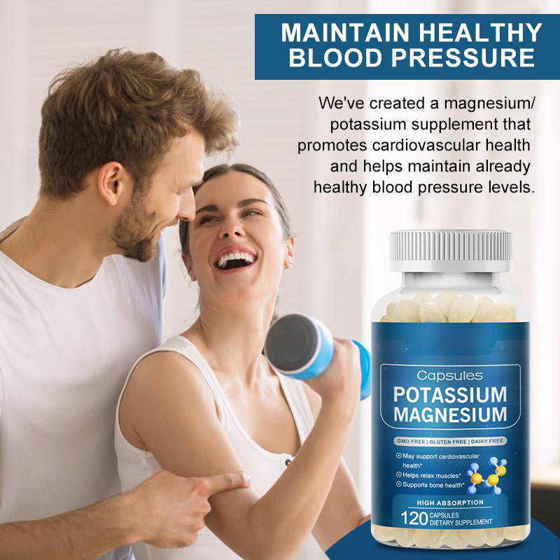 Mulittea Potassium Magnesium Gluten Free Capsules Dietary Supplement