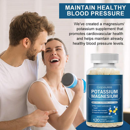Mulittea Potassium Magnesium Gluten Free Capsules Dietary Supplement