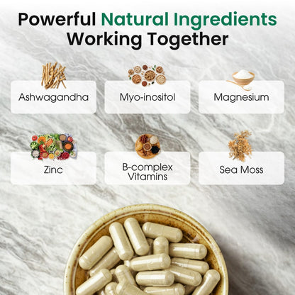 Soothe and Smooth Bundle: Cortisol 60 and Myo-Inositol 90 Capsules Supplement Bundle